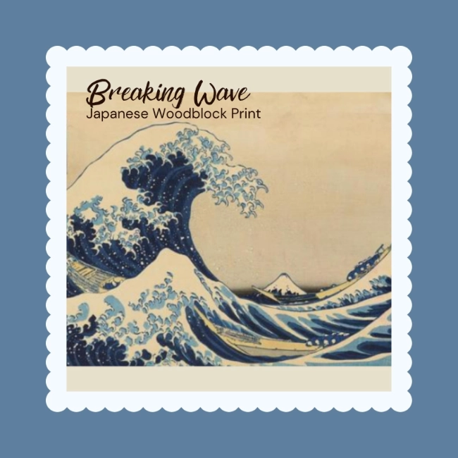 Breaking Wave - Japanese Woodblock Print