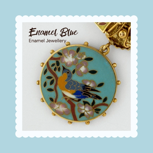 Enamel Blue - Enamel Jewellery