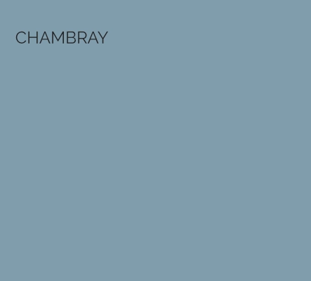 Chambray - A perfect in-between blue shade; this colour is versatile and lightweight; linking to the chambray fabric that it is named after.