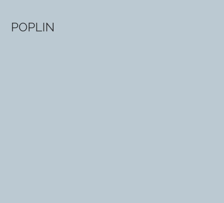 Poplin - The "perfect blue shirt" inspired this colour; imitating a subtle hazy blue tone. This colour adds an element of fun while remaining subtle with its cool undertones.