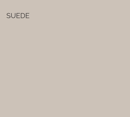 Suede - This colour mimics the deluxe feel and flexibility of Suede. A timeless warm taupe which sits well with our pink and purple tones.